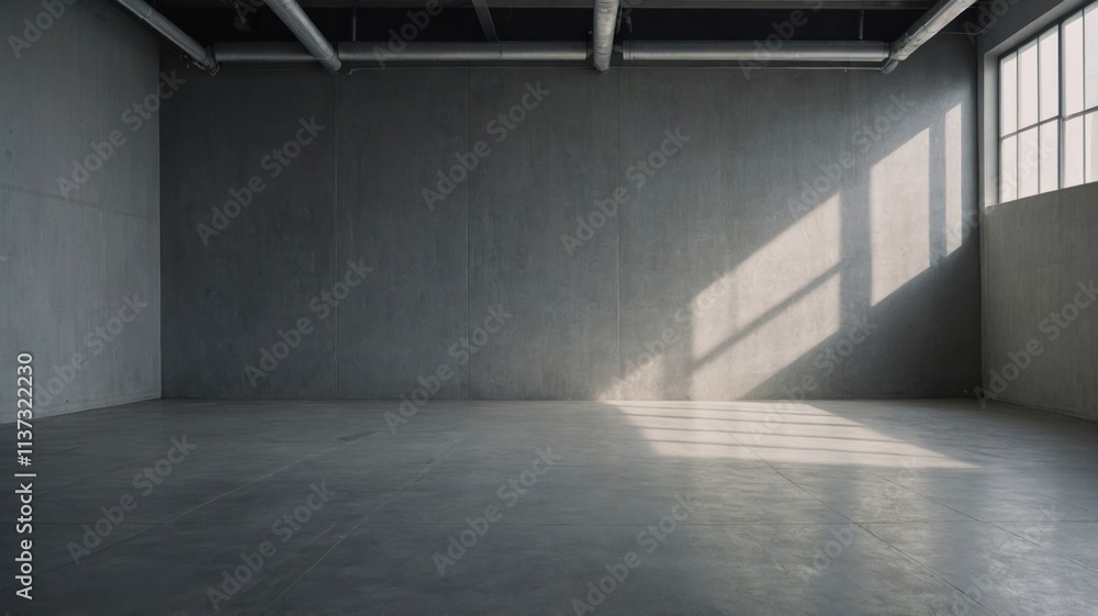 Obraz premium light grey empty wall and smooth floor