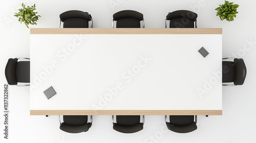Conference Table Top View: ...