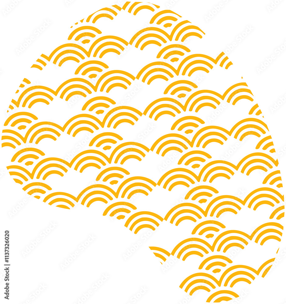Japanese Wave Pattern Element Japanese Wave Pattern Element
