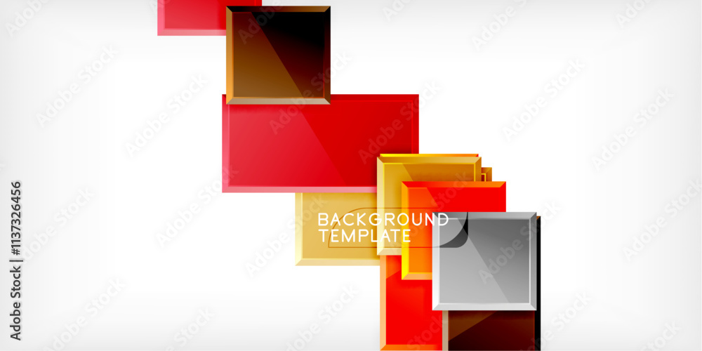 Glass toy style square shapes abstract design. Vector Illustration For Wallpaper, Banner, Background, Card, Book Illustration, landing page Glass toy style square shapes abstract design. Vector Illustration For Wallpaper, Banner, Background, Card, Book Illustration, landing page