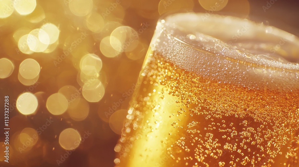 Enjoy a close-up view of refreshing golden beer in a glass with frothy bubbles. Perfect for capturing the essence of celebration, relaxation, and summertime gatherings. Enjoy a close-up view of refreshing golden beer in a glass with frothy bubbles. Perfect for capturing the essence of celebration, relaxation, and summertime gatherings.