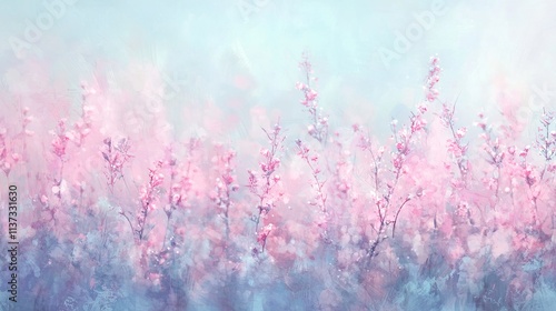A serene abstract pastel background featuring soft blends of pink and blue in a gentle watercolor style, perfect for creative projects and artistic designs.