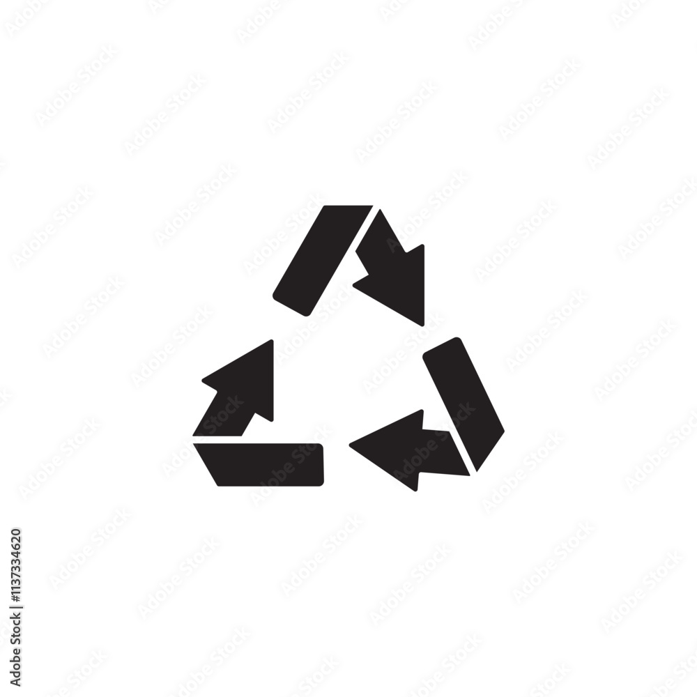 recycle symbol icon in white background recycle symbol icon in white background