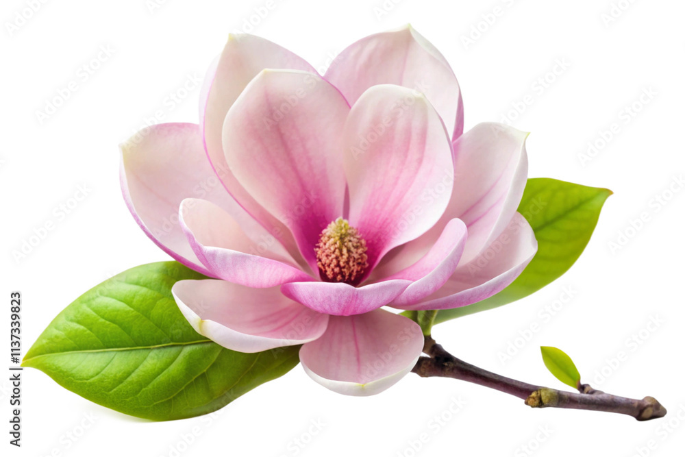 Fototapeta premium pink lotus isolated on white background