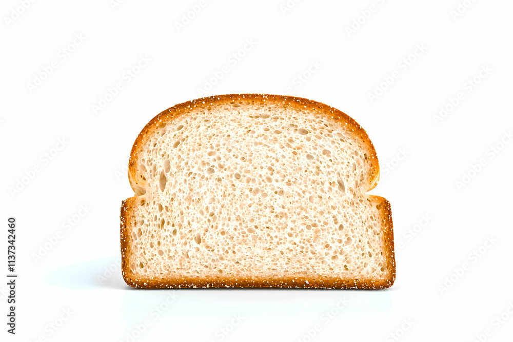 Freshly Sliced Whole Wheat Bread Loaf on White Background for Healthy Eating and Baking Concepts Freshly Sliced Whole Wheat Bread Loaf on White Background for Healthy Eating and Baking Concepts