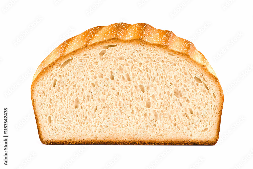 Freshly Baked Loaf of Soft White Bread with a Golden Brown Crust and Airy Texture Ideal for Culinary Creations Freshly Baked Loaf of Soft White Bread with a Golden Brown Crust and Airy Texture Ideal for Culinary Creations