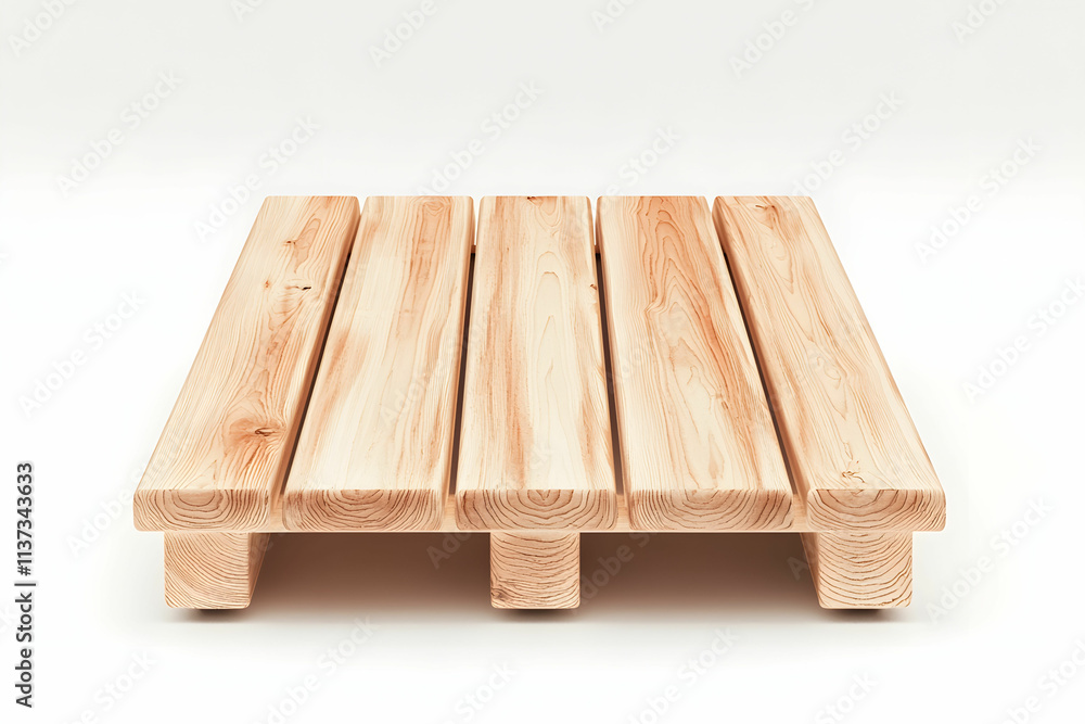 Small wooden pallet on a white background for various industrial and artistic applications in photography or design Small wooden pallet on a white background for various industrial and artistic applications in photography or design