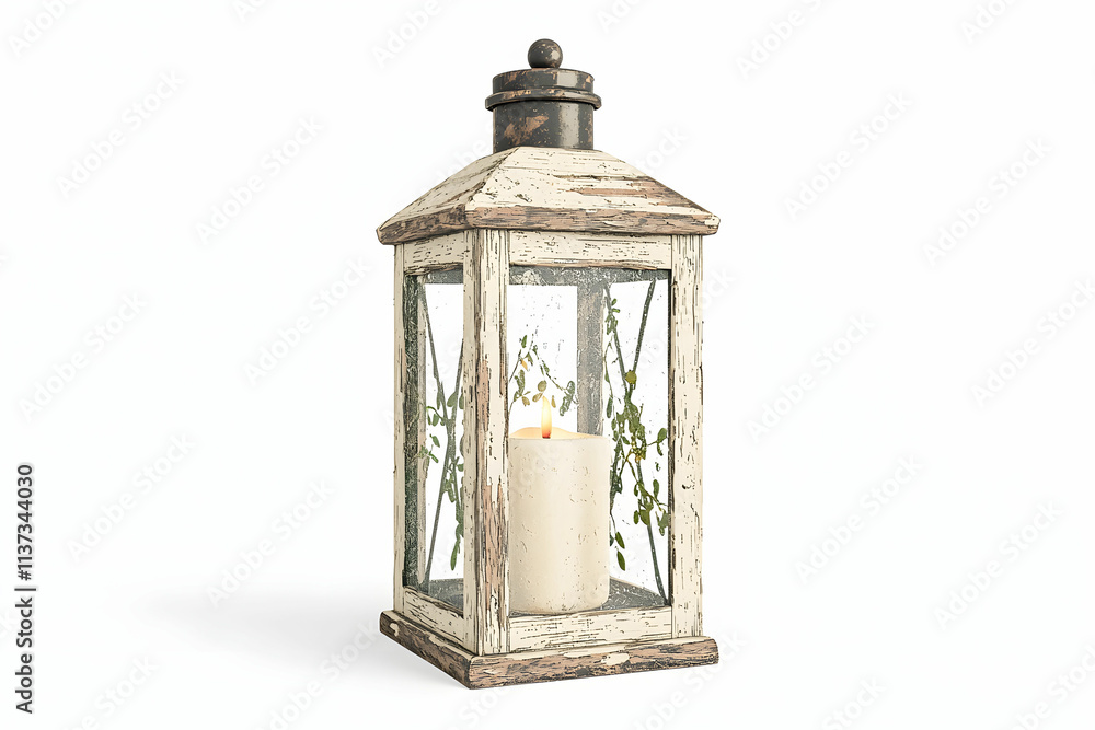 Rustic Lantern with Candle and Decorative Greenery for Cozy Home Decor and Ambiance Enhancement Rustic Lantern with Candle and Decorative Greenery for Cozy Home Decor and Ambiance Enhancement