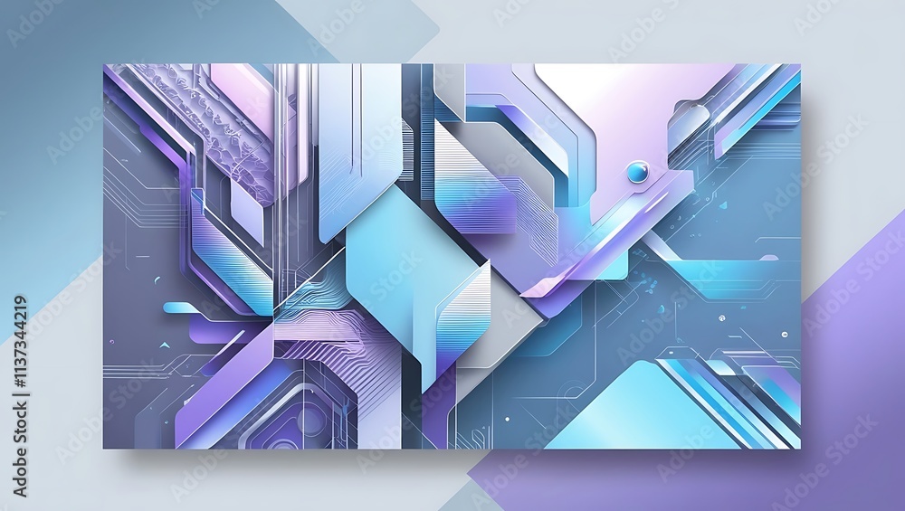 Abstract Geometric Design Featuring Blue Purple Hues Abstract Geometric Design Featuring Blue Purple Hues