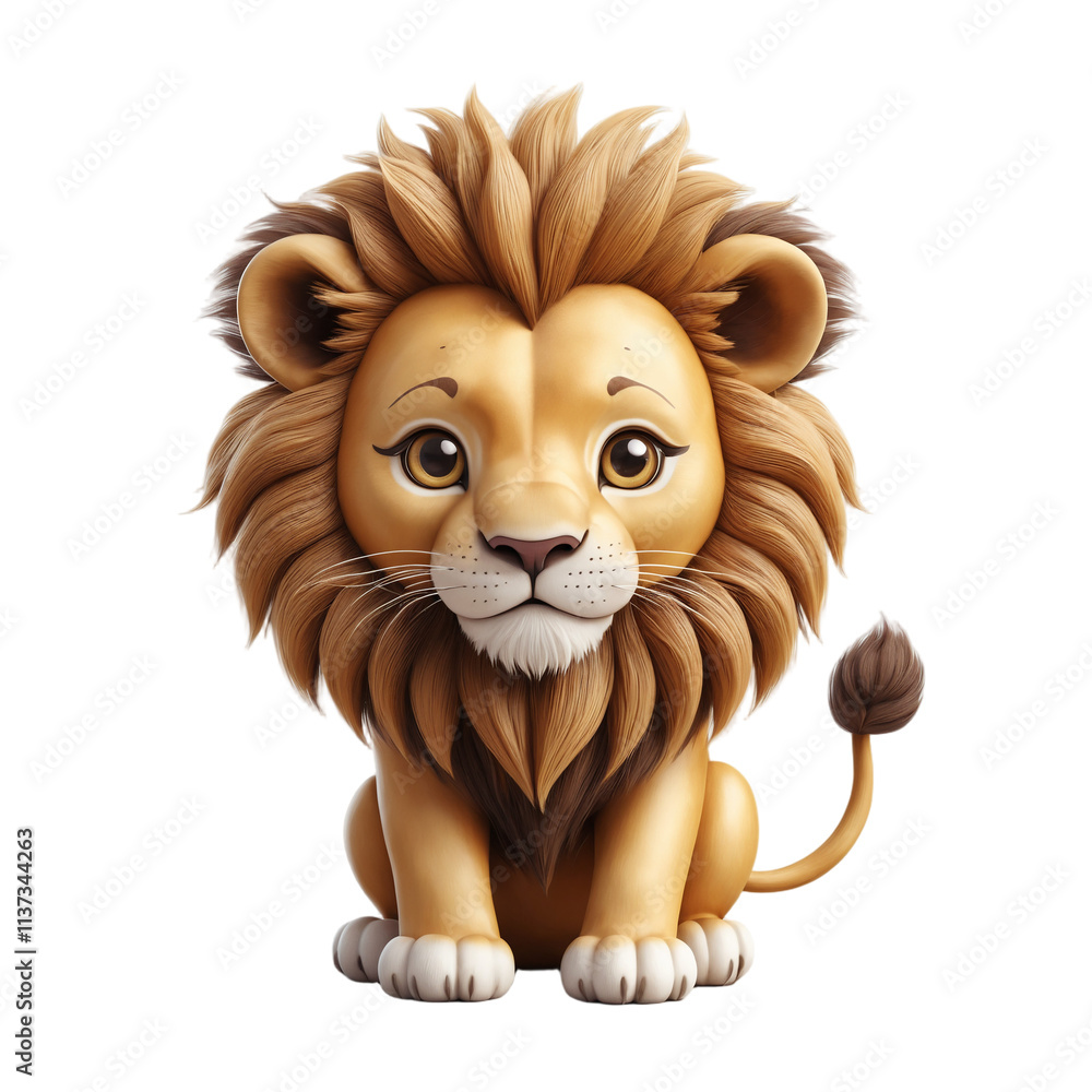 Obraz premium lion cartoon 3d