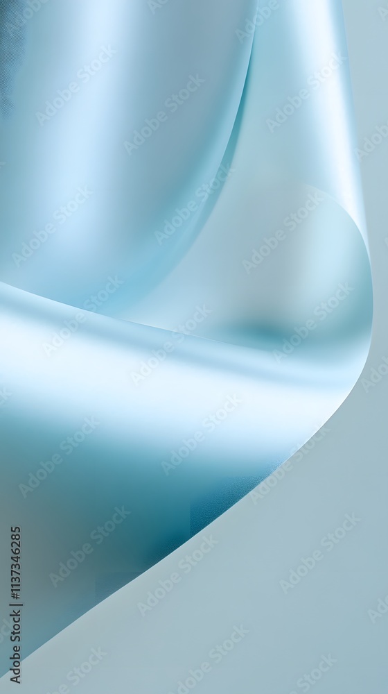 Abstract Blue Silk Fabric Draped Softly Abstract Blue Silk Fabric Draped Softly