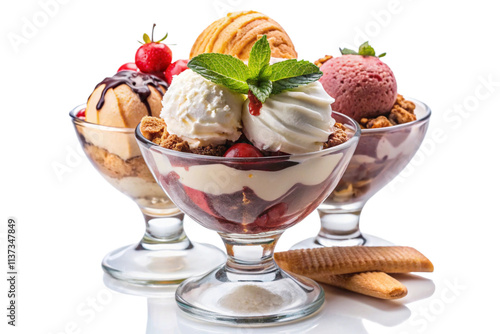 ice cream with berries
