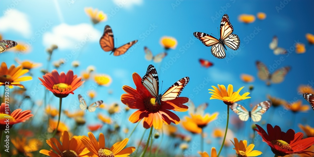 flowers and butterflies flowers and butterflies