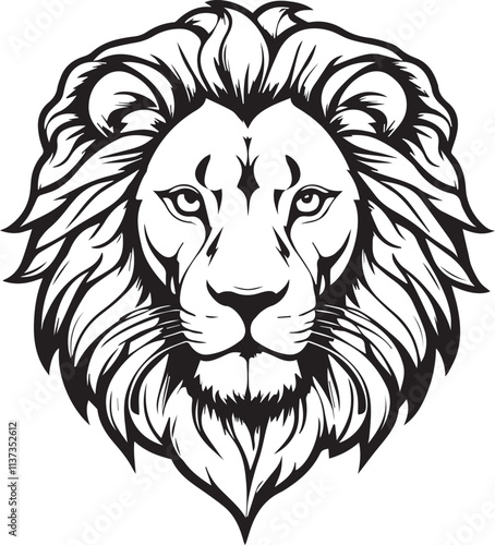 lion head vector photo