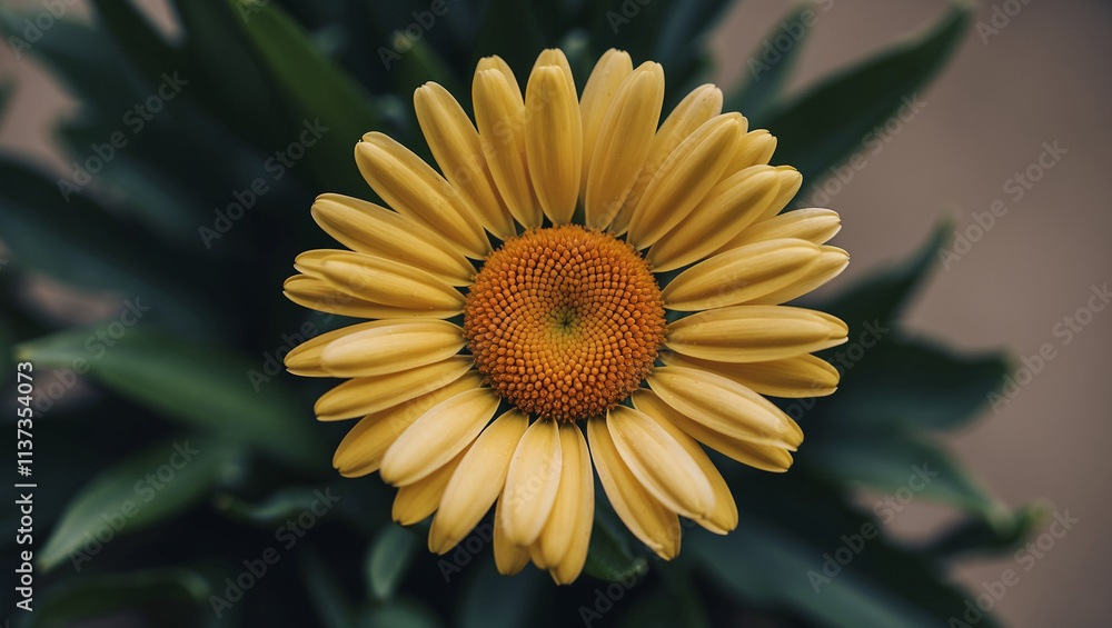 Bright Yellow Daisy Flower in Full Bloom Bright Yellow Daisy Flower in Full Bloom