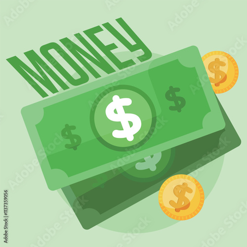 money asset bill dollar bank business cash salary usd vector rich wealth