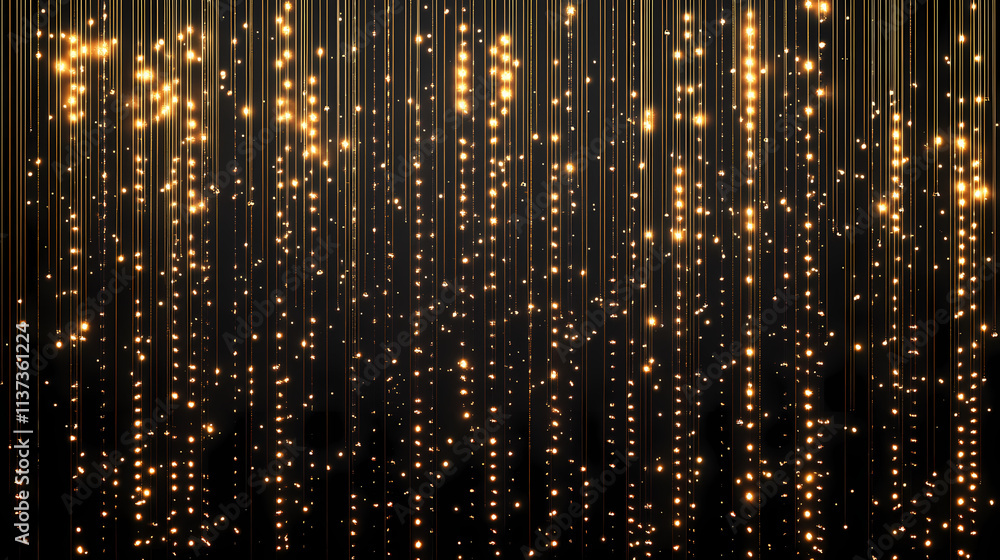 Golden shimmering twinkle lights in an elegant, luxurious background. Twinkle. Illustration Golden shimmering twinkle lights in an elegant, luxurious background. Twinkle. Illustration