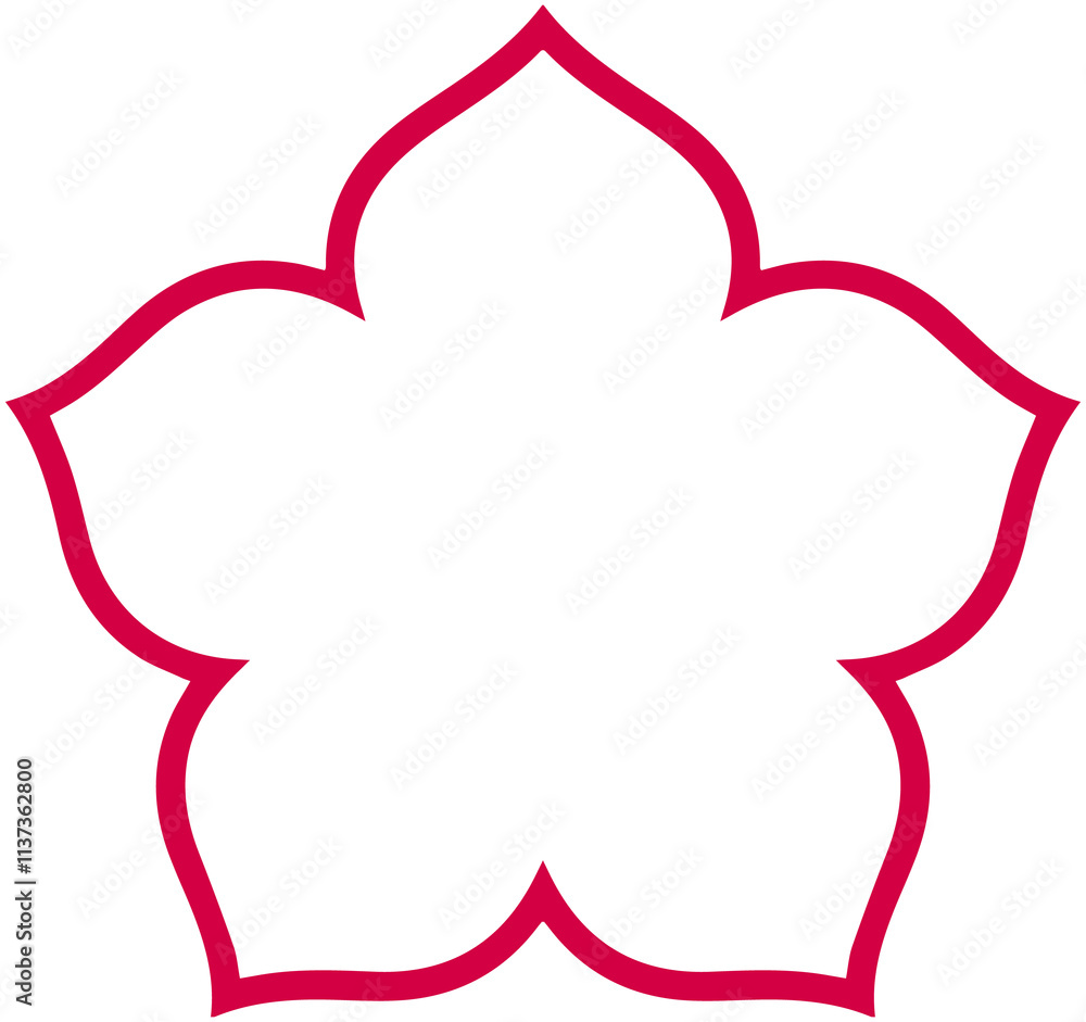 Sakura shape line icon Sakura shape line icon