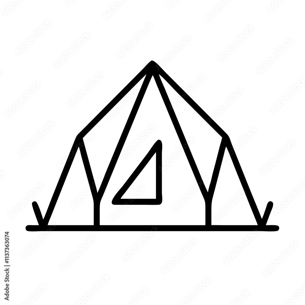camping tent icon, world tourism day line art, tourism icon - simple black line art icon of camping tent, for world tourism daycelebrations. tourism vector art. camping tent icon, world tourism day line art, tourism icon - simple black line art icon of camping tent, for world tourism daycelebrations. tourism vector art.