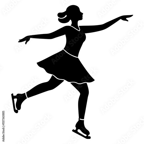 a woman is playing ice skating