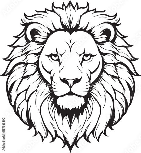 lion head vector illustration photo