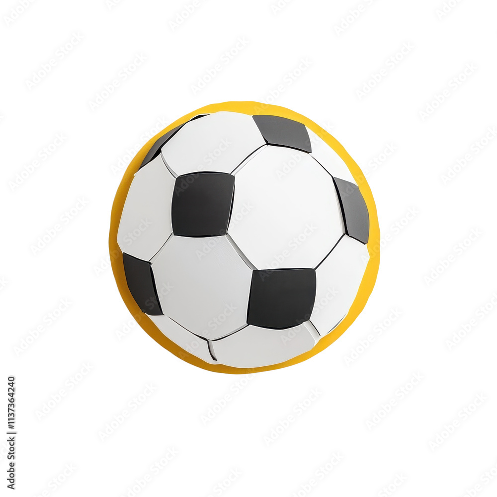 Paper Art soccer ball, layered textures, isolated on white background. PNG Paper Art soccer ball, layered textures, isolated on white background. PNG