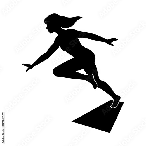 silhouette of a person playing parkour jumping 