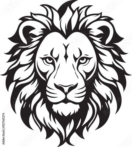 lion head vector illustration photo