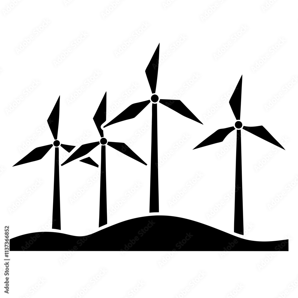 wind turbine in the wind wind turbine in the wind