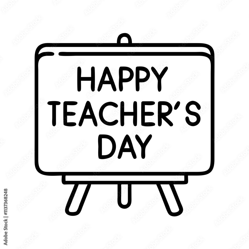 chalkboard with happy teachers day text icon, chalkboard with happy teachers day text vector. chalkboard with happy teachers day text icon, chalkboard with happy teachers day text vector.