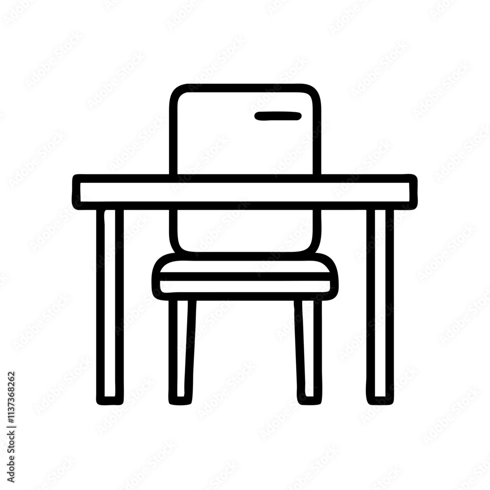 classroom desk and chair icon, teachers’ day line art, teachers day icon - simple black line art icon of classroom desk and chair, for teachers’ day celebrations. teachers day vector art. classroom desk and chair icon, teachers’ day line art, teachers day icon - simple black line art icon of classroom desk and chair, for teachers’ day celebrations. teachers day vector art.