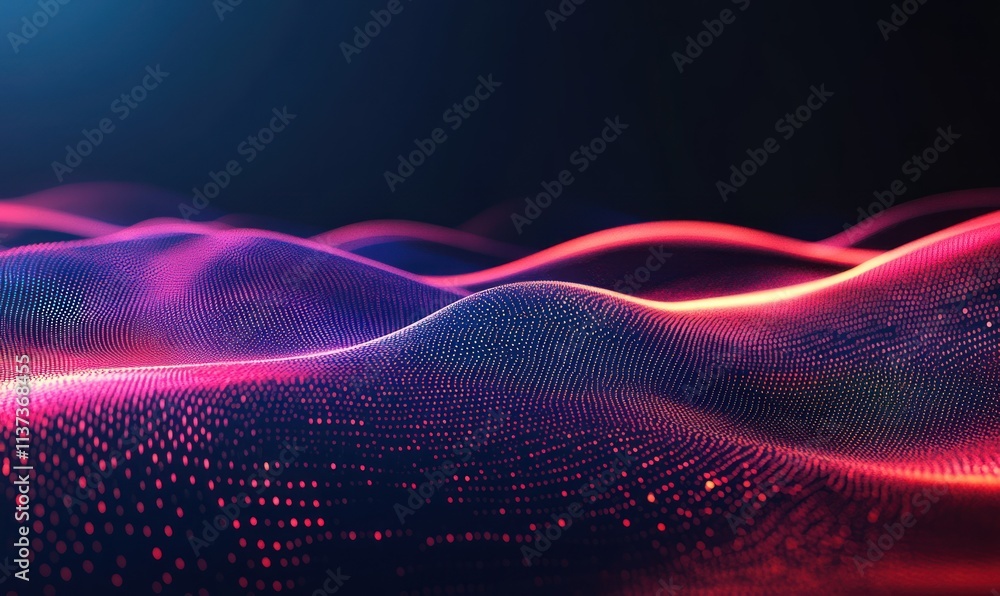 Abstract Wavy Pattern with Pink and Blue Lights Abstract Wavy Pattern with Pink and Blue Lights