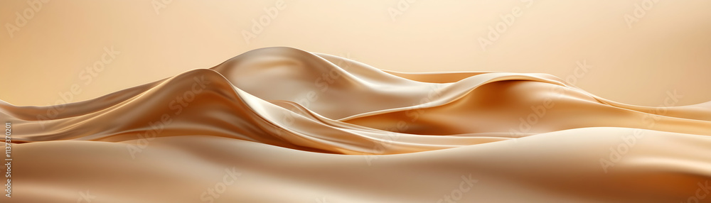 Beige Silk Drape 3D Render Beige Silk Drape 3D Render