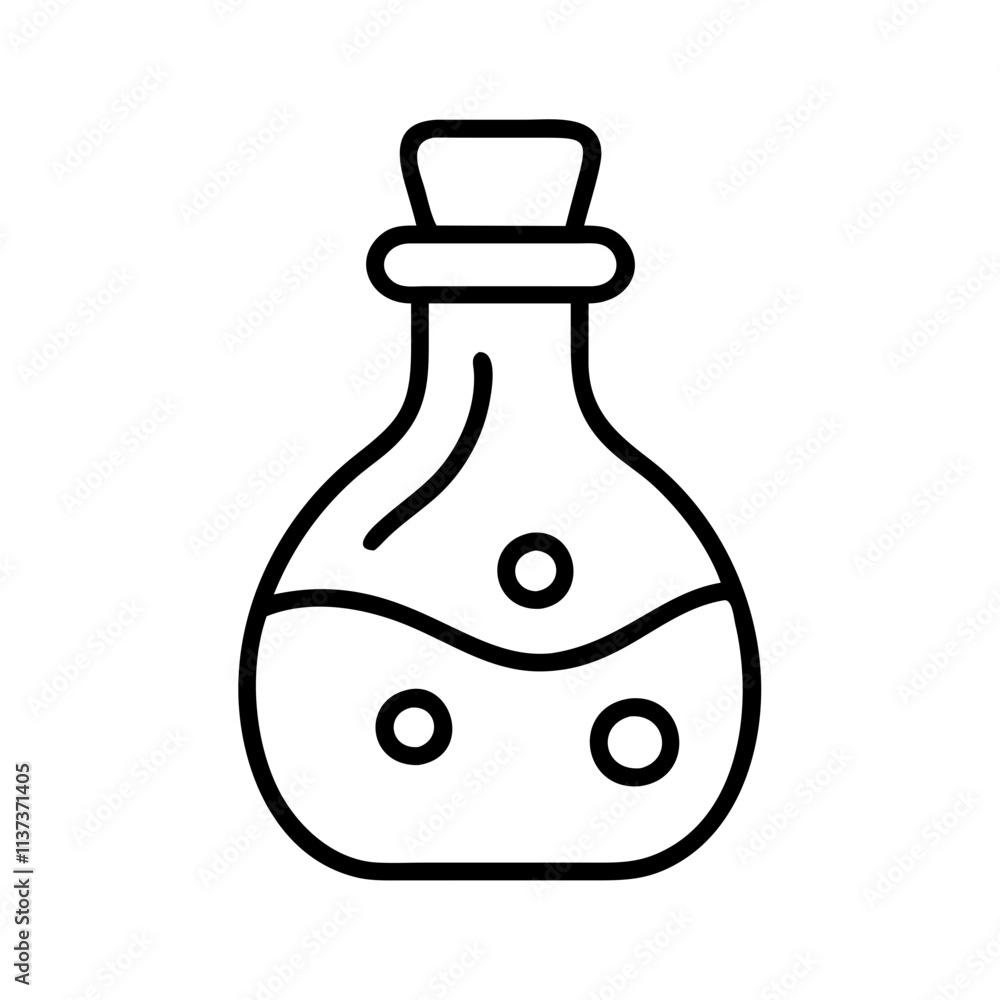 potion bottle icon, halloween line art, halloween icon - simple black line art icon of potion bottle, symbolizing topic celebrations. topic vector art. potion bottle icon, halloween line art, halloween icon - simple black line art icon of potion bottle, symbolizing topic celebrations. topic vector art.