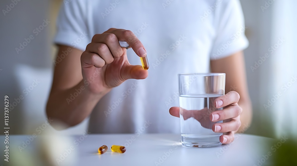 Girl Holding Pill Capsule with Glass of Water: Painkiller, Medicine, and Healthcare Concept, painkiller, medicine, stomach pain, health care, vitamin, drug, glass of water, Girl Holding Pill Capsule with Glass of Water: Painkiller, Medicine, and Healthcare Concept, painkiller, medicine, stomach pain, health care, vitamin, drug, glass of water,