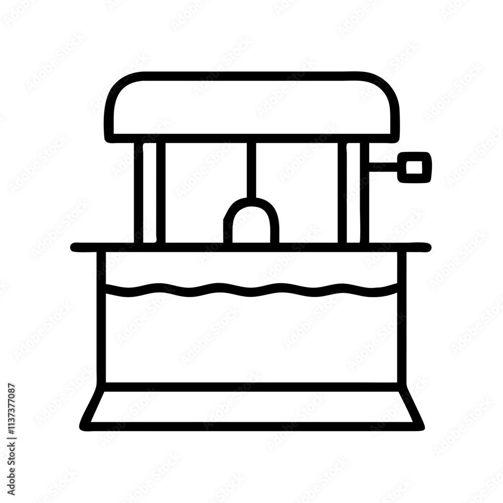 zamzam well icon, hajj line art, hajj icon - simple black line art icon of zamzam well, symbolizing Hajj celebrations. Hajj vector art. zamzam well icon, hajj line art, hajj icon - simple black line art icon of zamzam well, symbolizing Hajj celebrations. Hajj vector art.