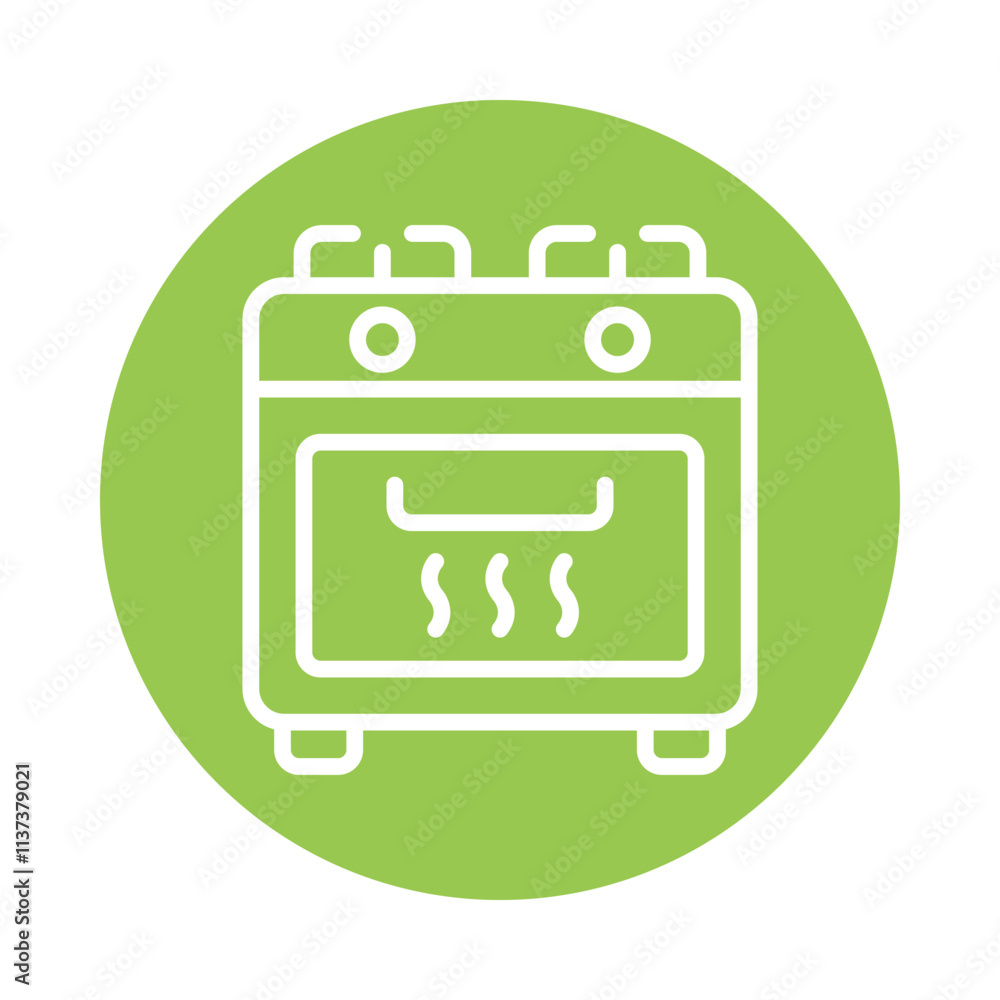 Cooking Range vector Circle Outline Icon. Eps 10 File Cooking Range vector Circle Outline Icon. Eps 10 File