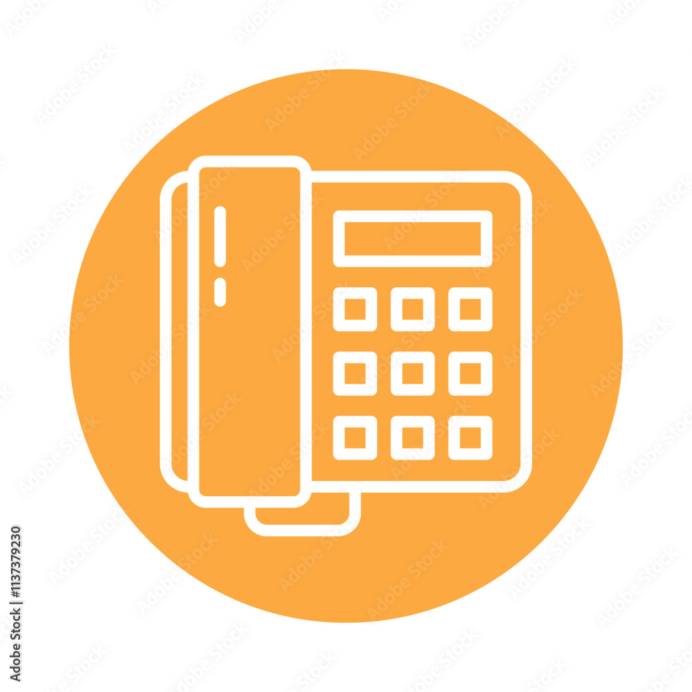 Landline vector Circle Outline Icon. Eps 10 File Landline vector Circle Outline Icon. Eps 10 File