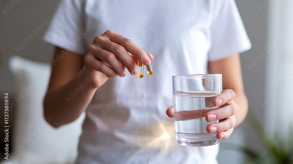 Girl Holding Pill Capsule with Glass of Water: Painkiller, Medicine, and Healthcare Concept, painkiller, medicine, stomach pain, health care, vitamin, drug, glass of water, Girl Holding Pill Capsule with Glass of Water: Painkiller, Medicine, and Healthcare Concept, painkiller, medicine, stomach pain, health care, vitamin, drug, glass of water,