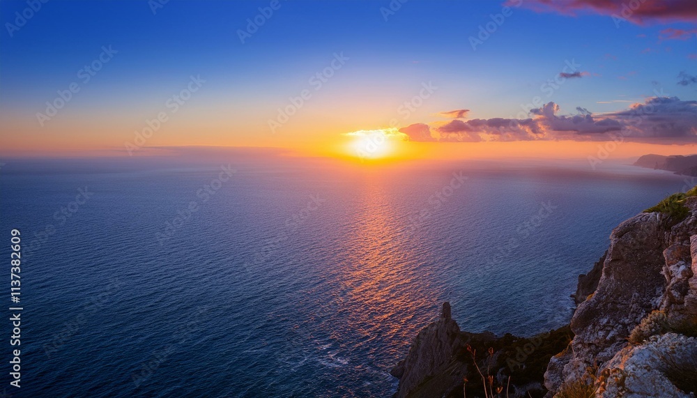 sunset over the sea sunset over the sea