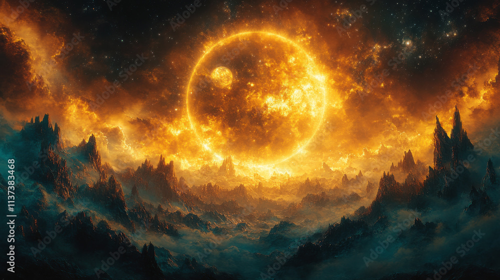 A huge halo on an alien planet A huge halo on an alien planet