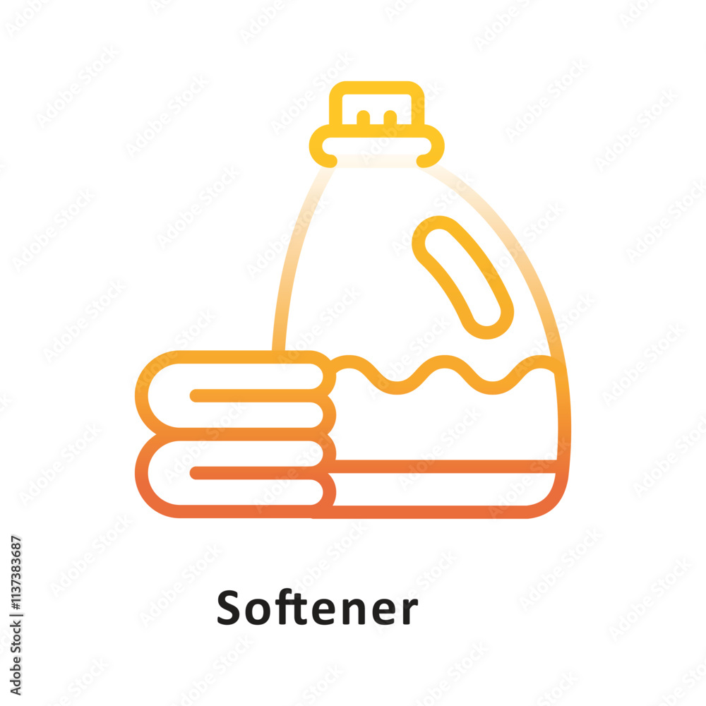 Softener Vector Gradient Outline Icon. Eps 10 File Softener Vector Gradient Outline Icon. Eps 10 File