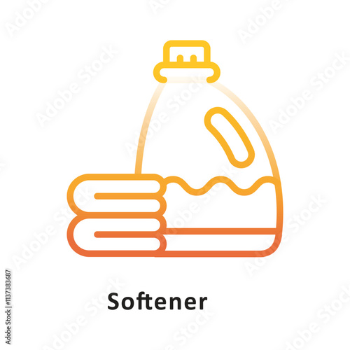 Softener  Vector Gradient Outline Icon. Eps 10 File