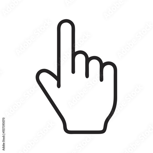 hand cursor vector line icon