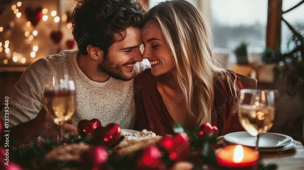 loving couple smiling on valentine's day. celebration on valentine's day loving couple smiling on valentine's day. celebration on valentine's day