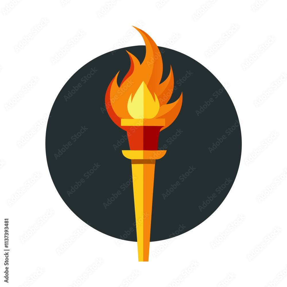 Torch with fire logo icon template vector illustration Torch with fire logo icon template vector illustration