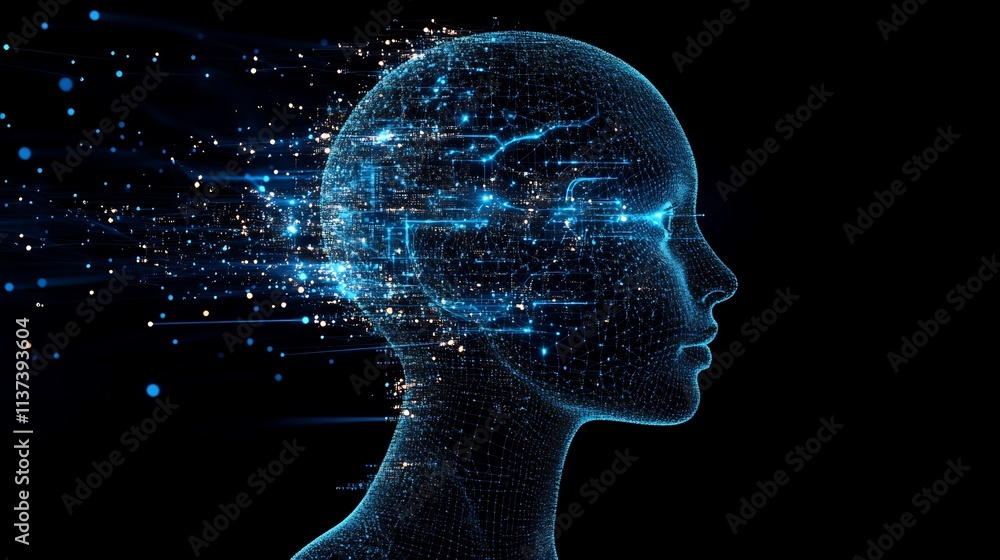 Digital Mind: Abstract Representation of Artificial Intelligence Digital Mind: Abstract Representation of Artificial Intelligence