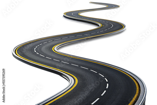 winding road on the road