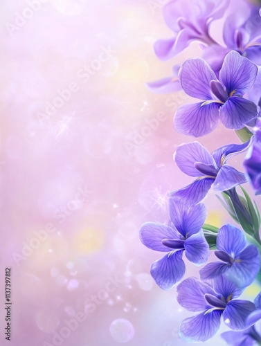 Wallpaper Mural Purple Flowers on Table Torontodigital.ca