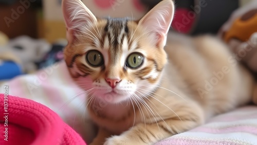 cat on a sofa
